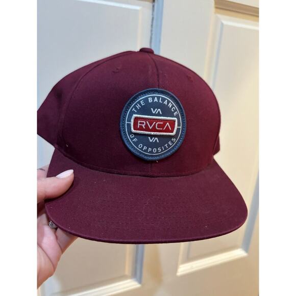 RVCA Adjustable Maroon Baseball Cap - Picture 1 of 2